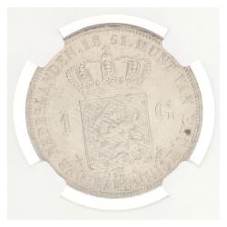 1 Gulden. Willem III. 1851. MS 60.
