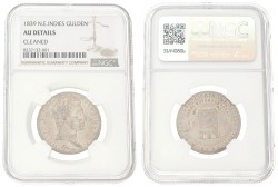 1 Gulden. Nederlands-Indië. Willem I. 1839. AU details