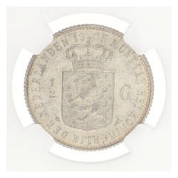 ½ Gulden. Wilhelmina. 1905. UNC details.