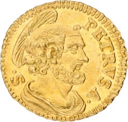 Italian states. Papal states. Benedictus XIV. 1/2 Scudo Romano. ND (1740 - 1742). XF