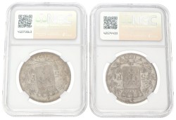 France. Louis XVIII. Lot (4) 5 Francs. 1821 - 1823. Average AUnc
