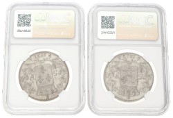 France. Louis XVIII. Lot (4) 5 Francs. 1821 - 1823. Average AUnc