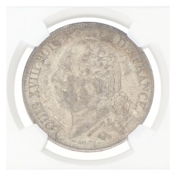 France. Louis XVIII. Lot (3) 5 Francs. 1824 A & W. Average AUnc