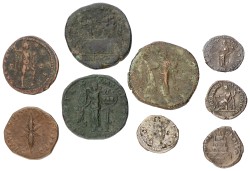 Roman Empire. Marcus Aurelius. Set of Denarius (4), Sestertius (3) & Dupondius (2). ND (161 - 180 AD). F / VF