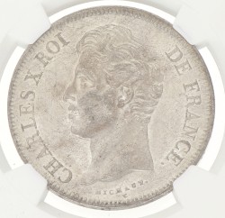 5 Francs. Second kingdom. Charles X. 1827 W. MS 62