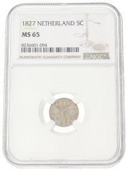 5 Cent. Willem I. 1827. MS 65.