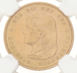 10 Gulden. Wilhelmina. 1897. MS 64.