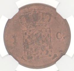 1 Cent. Willem I. 1837. MS 64 RB.