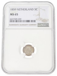 5 Cent. Willem III. 1859. MS 65.