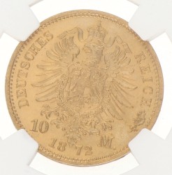 German states. Prussia. Wilhelm I. 10 Mark. 1872 A. MS 65
