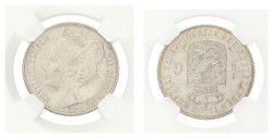½ Gulden. Wilhelmina. 1905. UNC details.