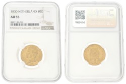 10 Gulden. Willem I. 1830 U. AU 55.
