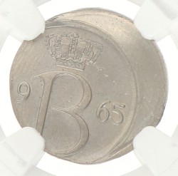 Belgium. 25 Centimes - Mint error. 1965. MS 66