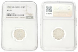 ¼ Gulden. Nederlands-Indië. Wilhelmina. 1906. MS 61