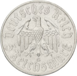 Germany. Third reich. 5 Mark - Martin Luther. 1933. VF +