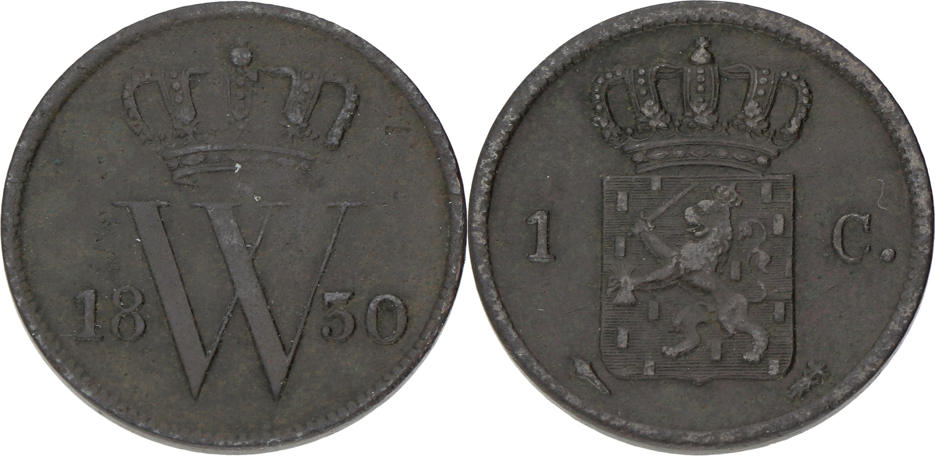 1 Cent. Willem I. 1830. VF.