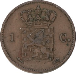 1 Cent. Willem I. 1824. VF +.