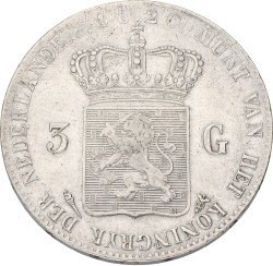 3 Gulden. Willem I. 1820. VF.
