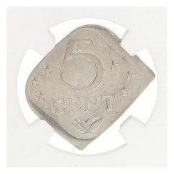 5 Cent. Broadstruck straight clip. Nederlandse Antillen. Beatrix. 1981. MS 66