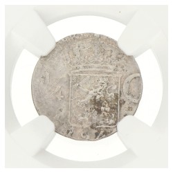 1/4 Gulden. Nederlands-Indië. Wilhelmina. Struck on 1/10G Planchet. 1941 P. MS 62
