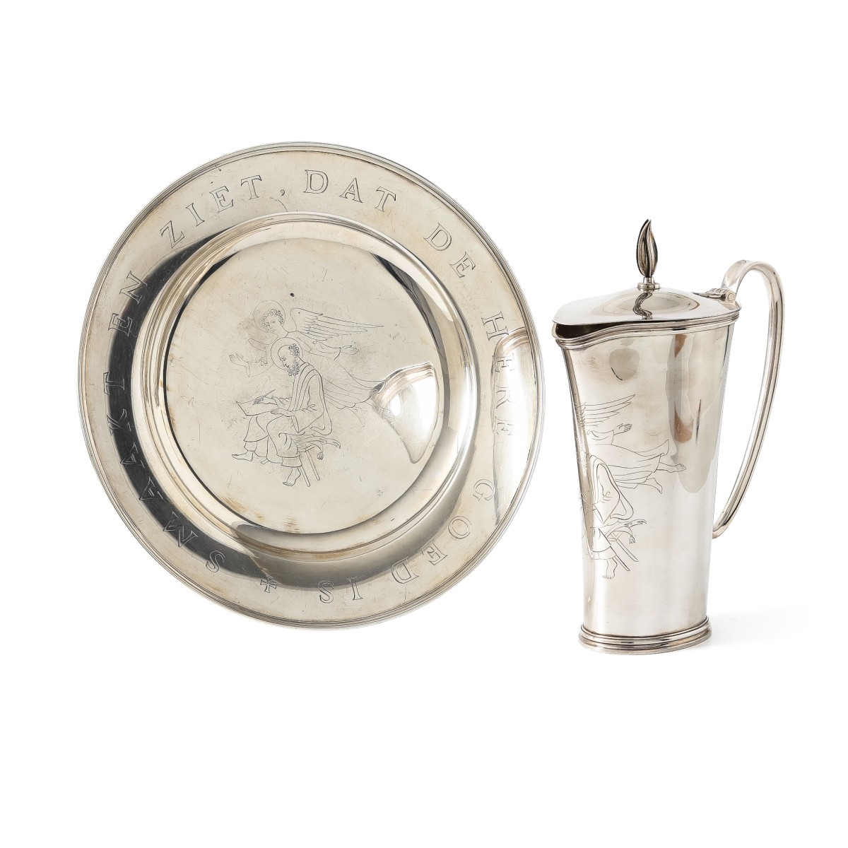 Avondmaal set (2), Gerritsen & van Kempen, Zeist 1955 / 1959, zilver