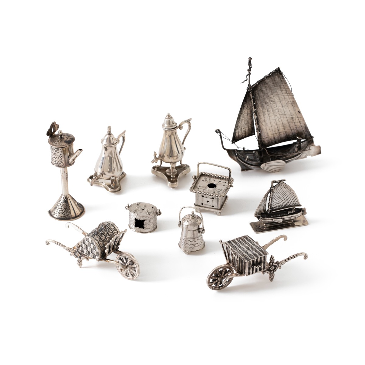 Miniaturen verzameling (10), Nederland 20e eeuw, zilver