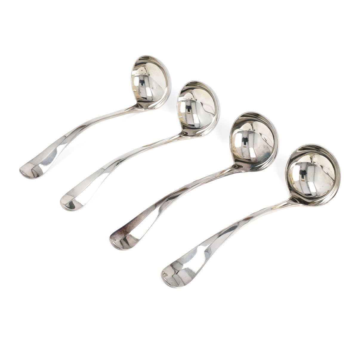 Jus- / sauslepels (4), Nicolaas de Brieder I (1720-1787), Utrecht 1785, zilver