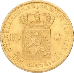 10 Gulden. Willem I. 1828. XF -