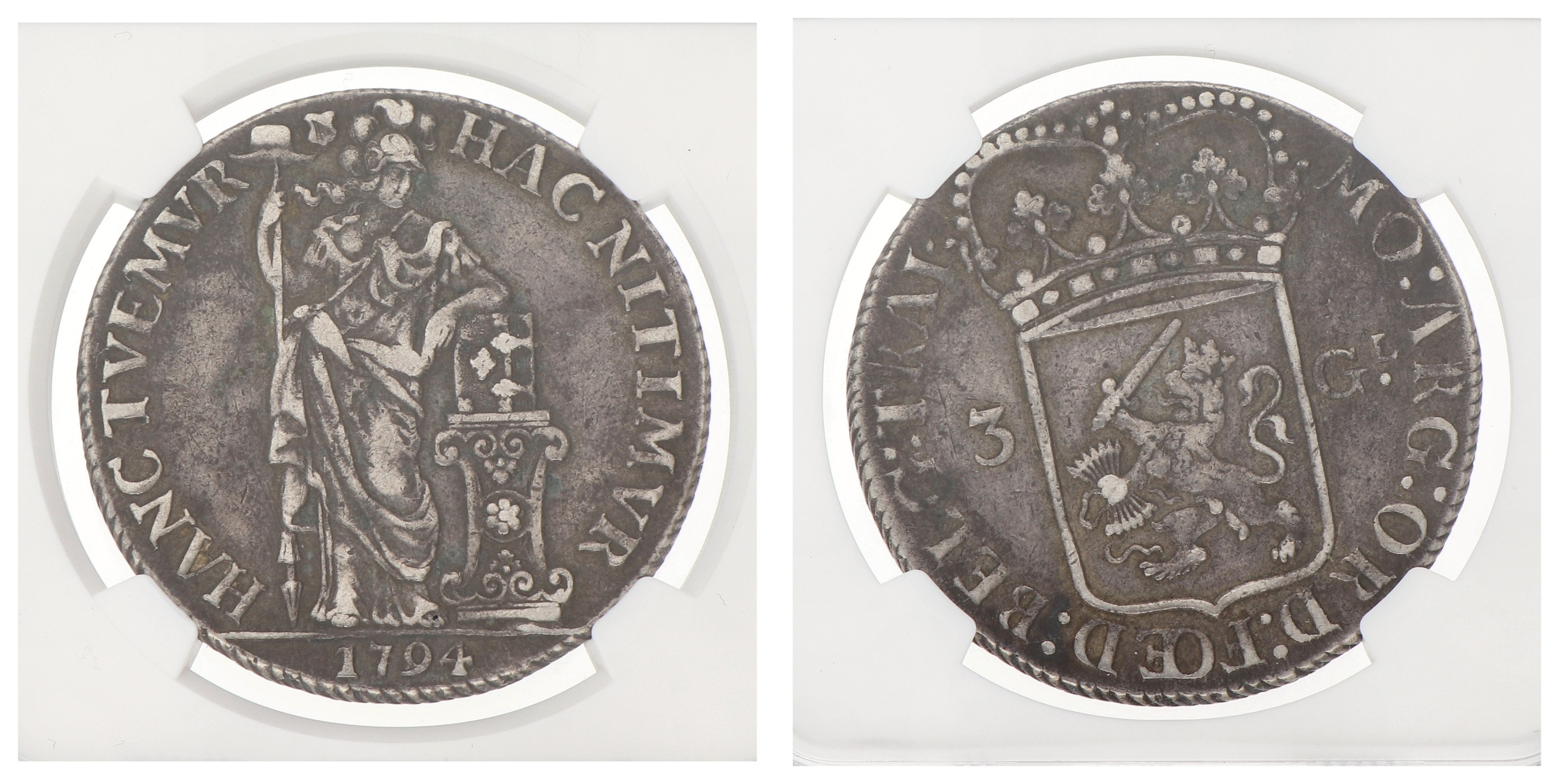 3 gulden - generaliteits. Utrecht. 1794. XF 40