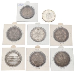 German states. Prussia. Friedrich Wilhelm IV & Wilhelm I. Lot (8) Thaler. 1843 - 1871