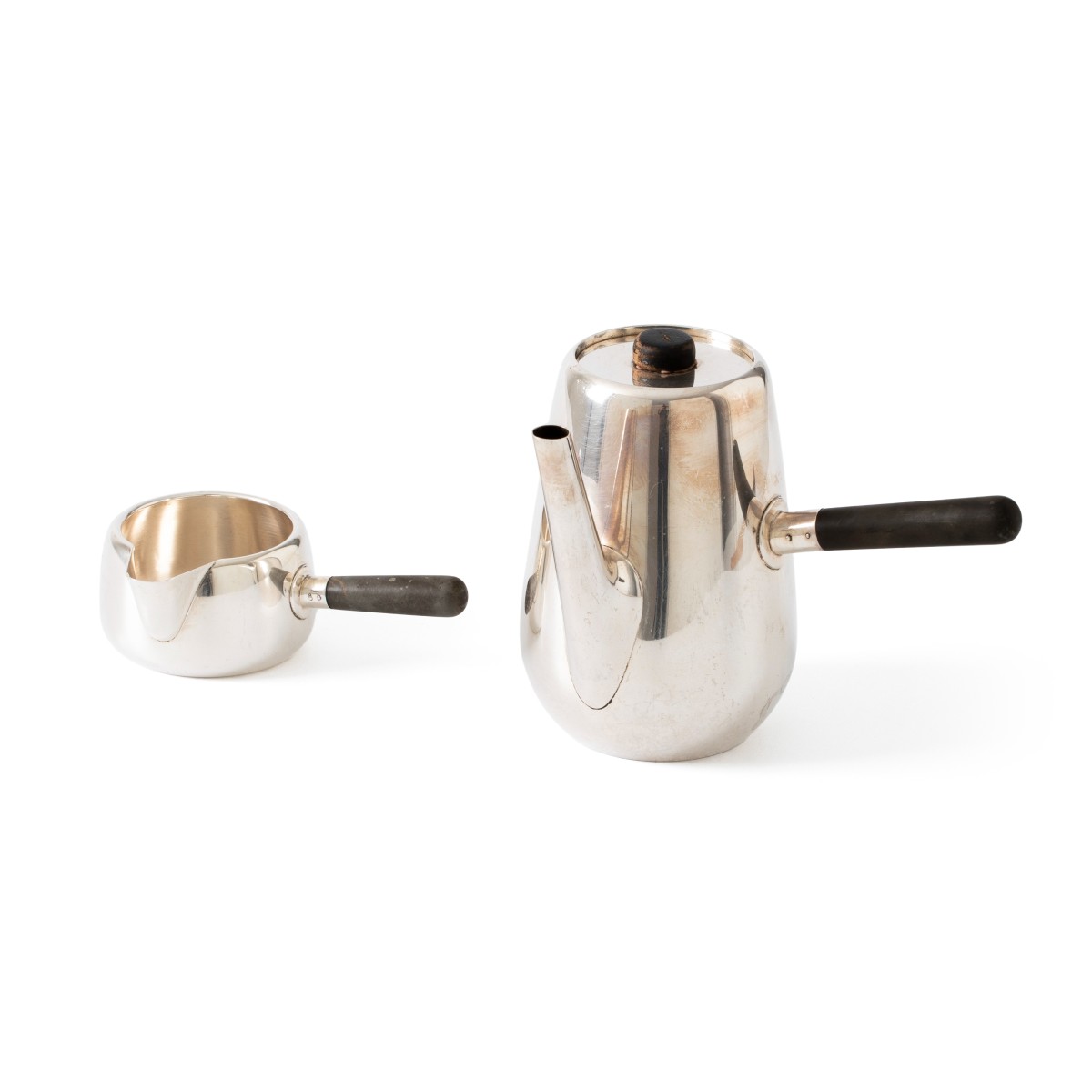 Koffieservies (2), ontwerp van Olaf Stæhr-Nielsen voor Anton Michelsen, Kopenhagen 1955, zilver