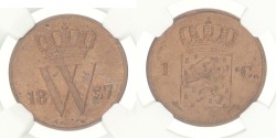 1 Cent. Willem I. 1837. MS 64 RB.