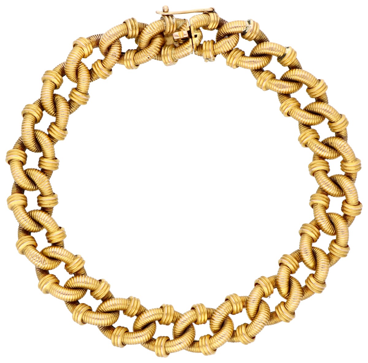 18K geelgouden Franse schakelarmband 