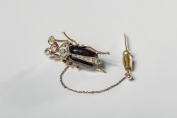 18K geelgouden antieke insecten broche 