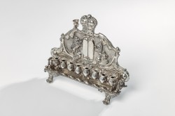 Chanoeka-lamp, Vincenz Czokally (1864-1890), Wenen circa 1870, zilver