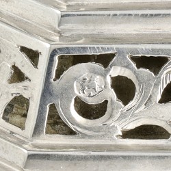 Biedermeier tafelbel, Hendrikus Simon de Leeuw, 's-Hertogenbosch 1854, zilver
