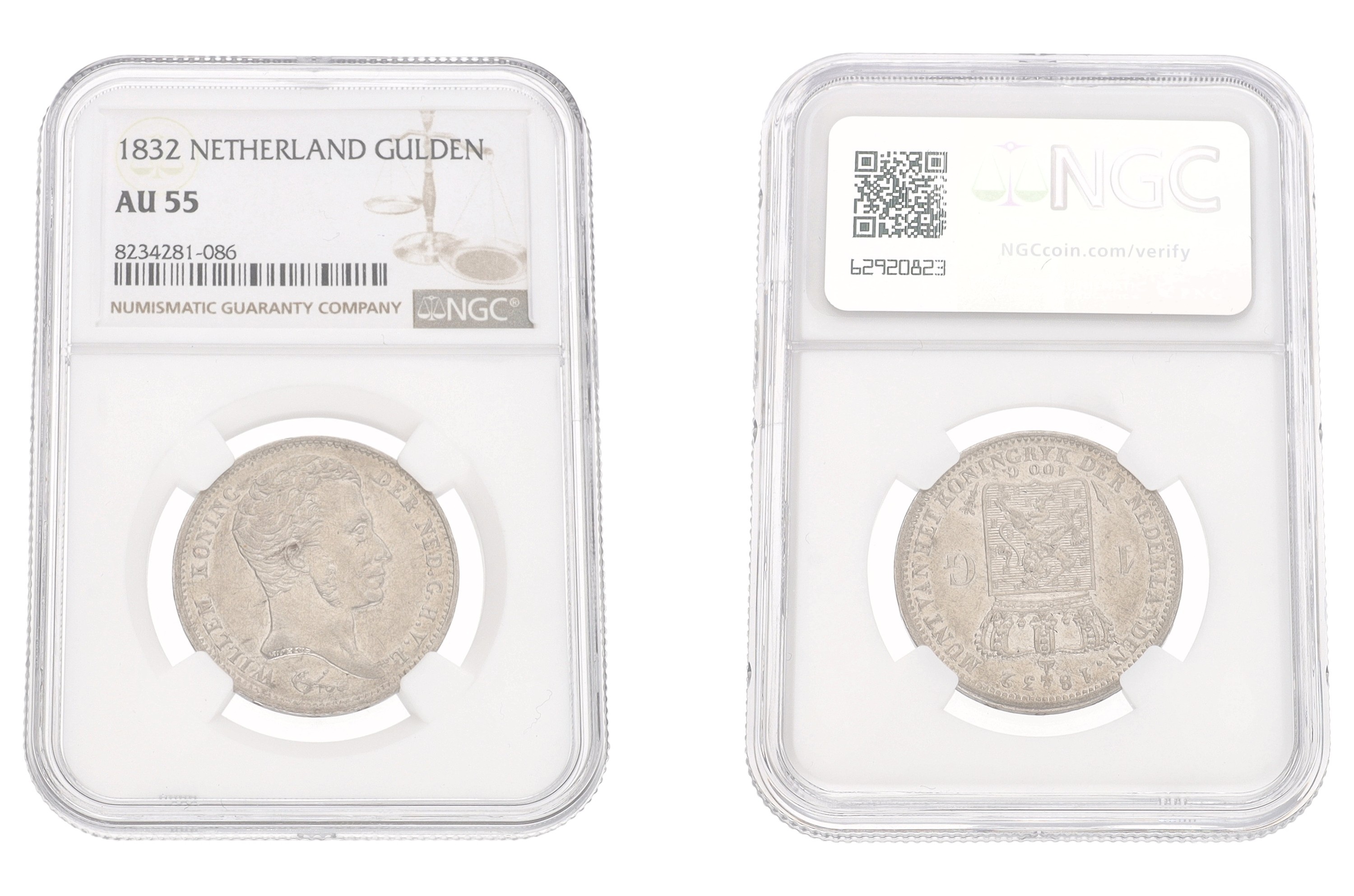 1 Gulden. Willem I. 1832. AU 55.