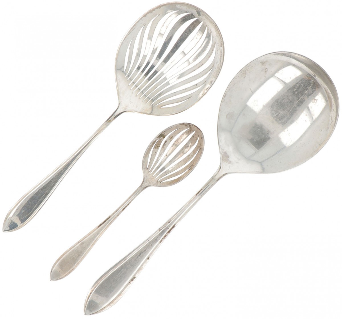 (3) delig lot scheplepels zilver.