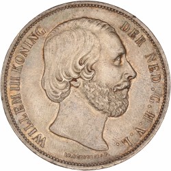 2½ Gulden. Willem II. 1869. Prachtig -.