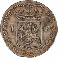 1 Gulden -generaliteits-. West-Friesland. 1793. Zeer Fraai.