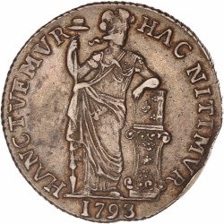1 Gulden -generaliteits-. West-Friesland. 1793. Zeer Fraai.