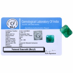GLI-gecertificeerde natuurlijke smaragd 13.900 ct.