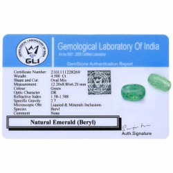 GLI-gecertificeerde natuurlijke smaragd 4.500 ct.