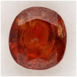 Lot van GLI-gecertificeerde natuurlijke hessoniet granaat 4.90 ct. en GLI gecertificeerde natuurlijke smaragd 8.65 ct.