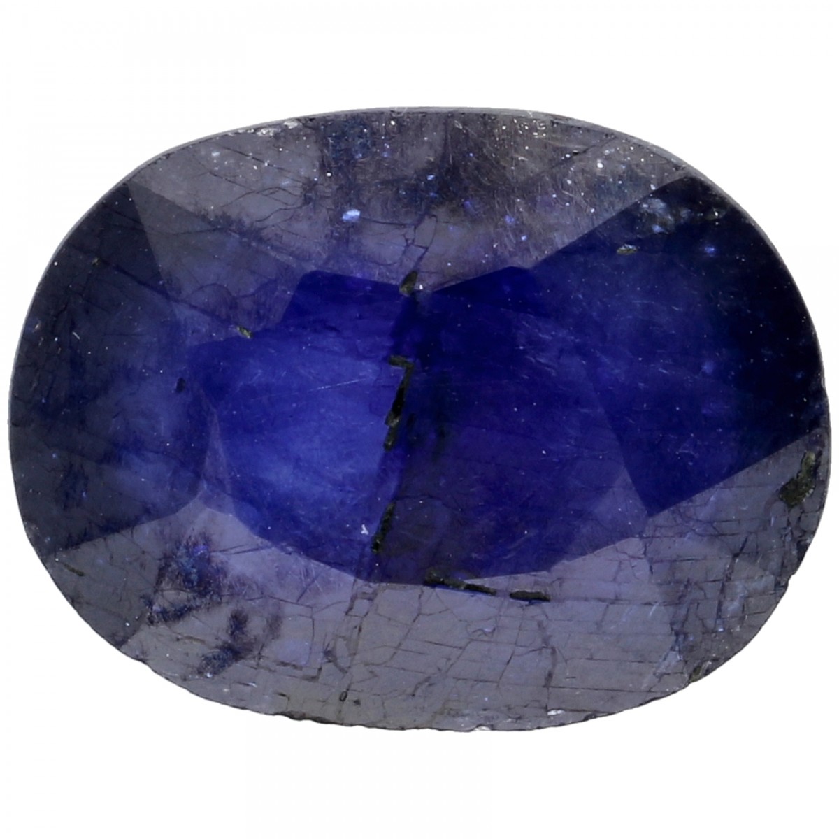 GJSPC-gecertificeerde natuurlijke blauwe saffier 9.09 ct.