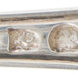 (5) delige hors d'oeuvres set zilver.