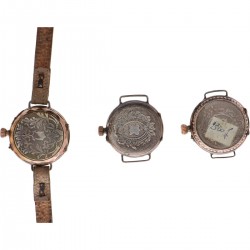 Lot (3) zilveren dames zakhorloges