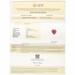 IDT-gecertificeerde natuurlijke robijn 5.45 ct.