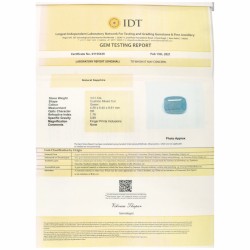 IDT-gecertificeerde natuurlijke saffier 3.01 ct.