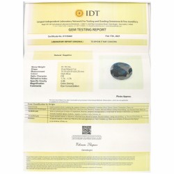 IDT-gecertificeerde natuurlijke saffier 51.78 ct.